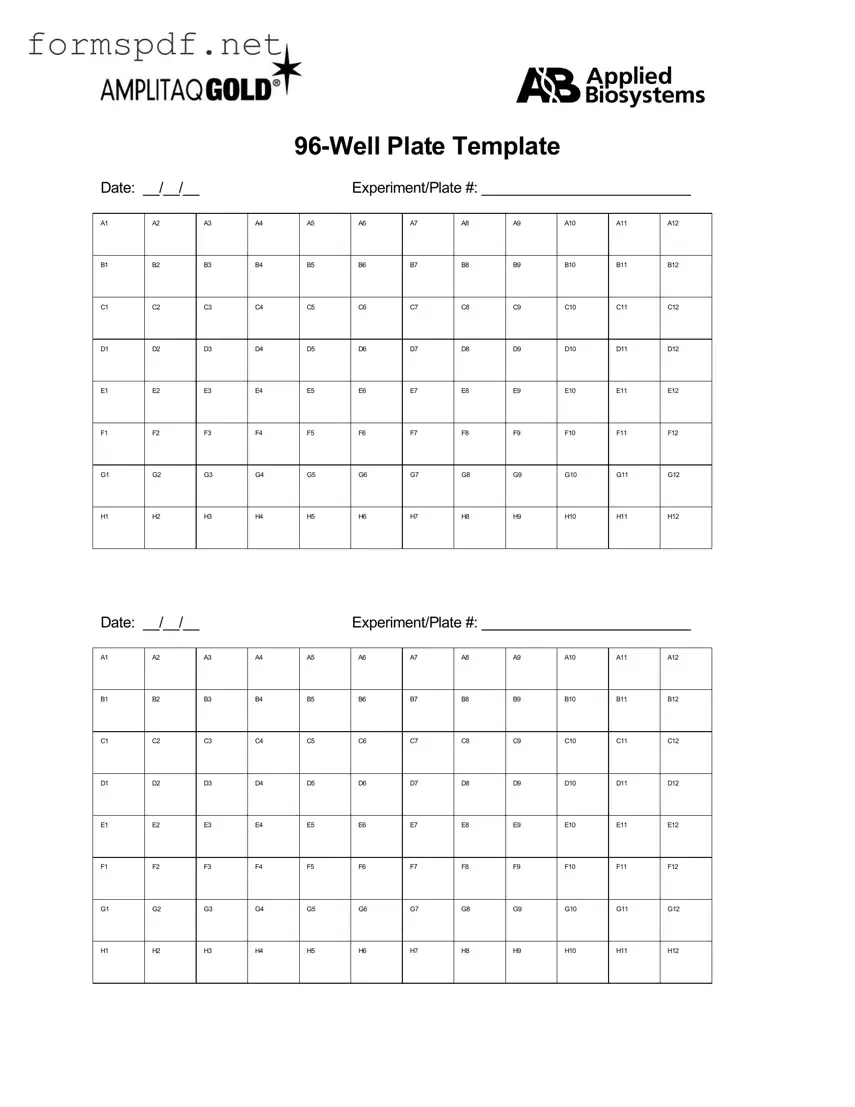 Free 96 Well PDF Form