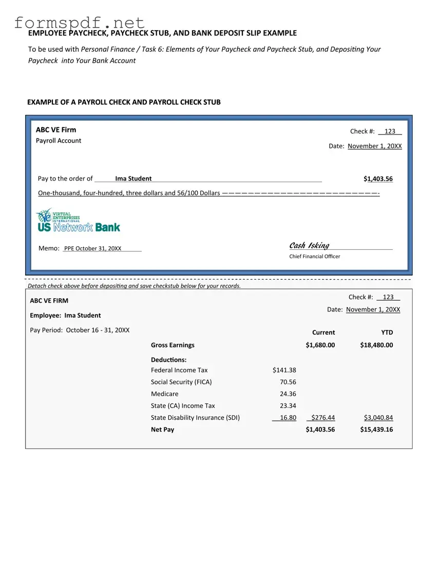 Free Payroll Check PDF Form