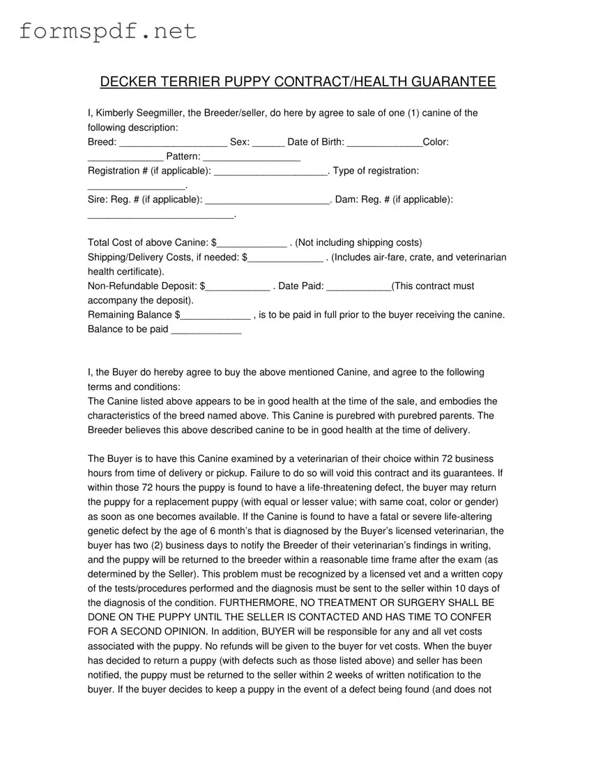 Free Health Guarantee PDF Form