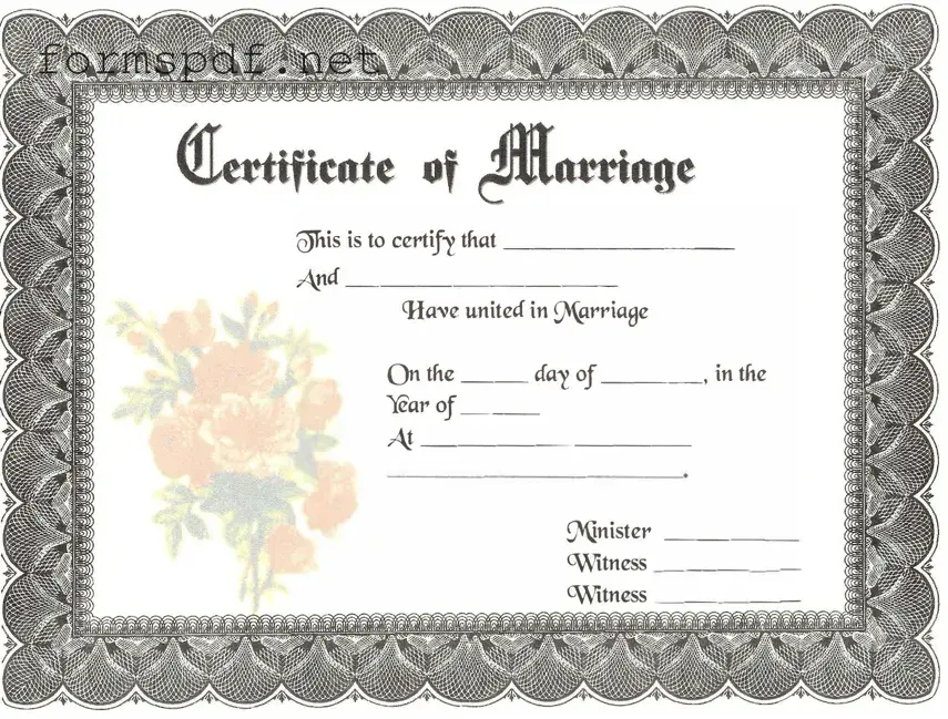 Free Marriage Certificate PDF Form