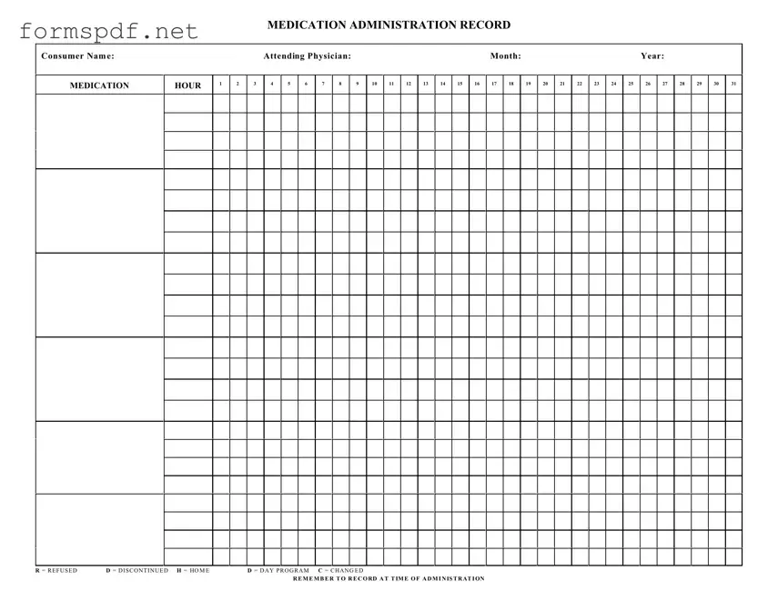 Free Medication Administration Record Sheet PDF Form