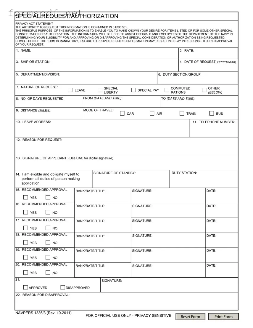 Free Navpers 1336 3 PDF Form