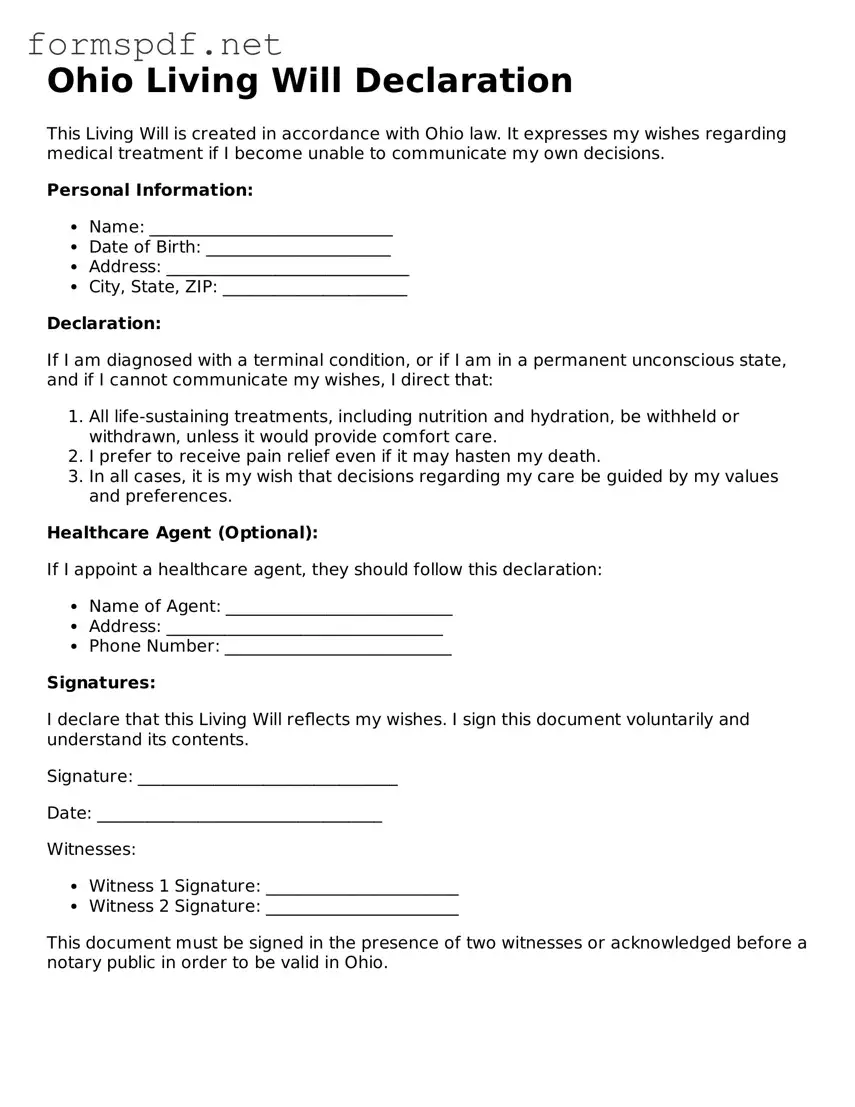 Create Your Ohio Living Will With Our Printable Template Create Your Ohio Living Will With Our Printable Template