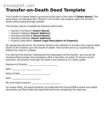 Fillable Transfer-on-Death Deed Form