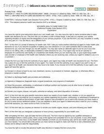 Free California Advanced Health Care Directive PDF Form
