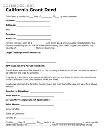 Free  Deed Form for California