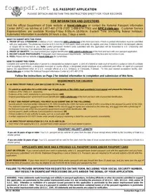 Free DS-11 U.S. Passport application PDF Form