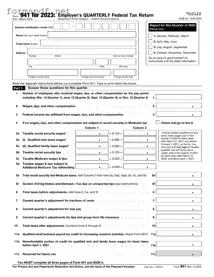 Free IRS 941 PDF Form