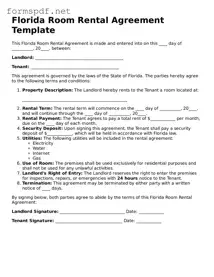 Free  Room Rental Agreement Form for Florida