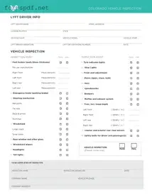 Free Lyft Inspection PDF Form