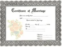 Free Marriage Certificate PDF Form