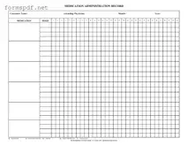 Free Medication Administration Record Sheet PDF Form