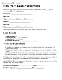 Free  Loan Agreement Form for New York