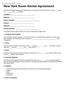 Free  Room Rental Agreement Form for New York