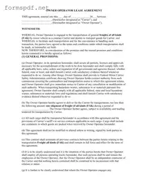 Free Owner Operator Lease Agreement PDF Form