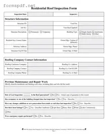 Free Roof Inspection PDF Form