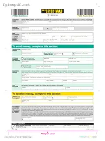 Free Western Union PDF Form