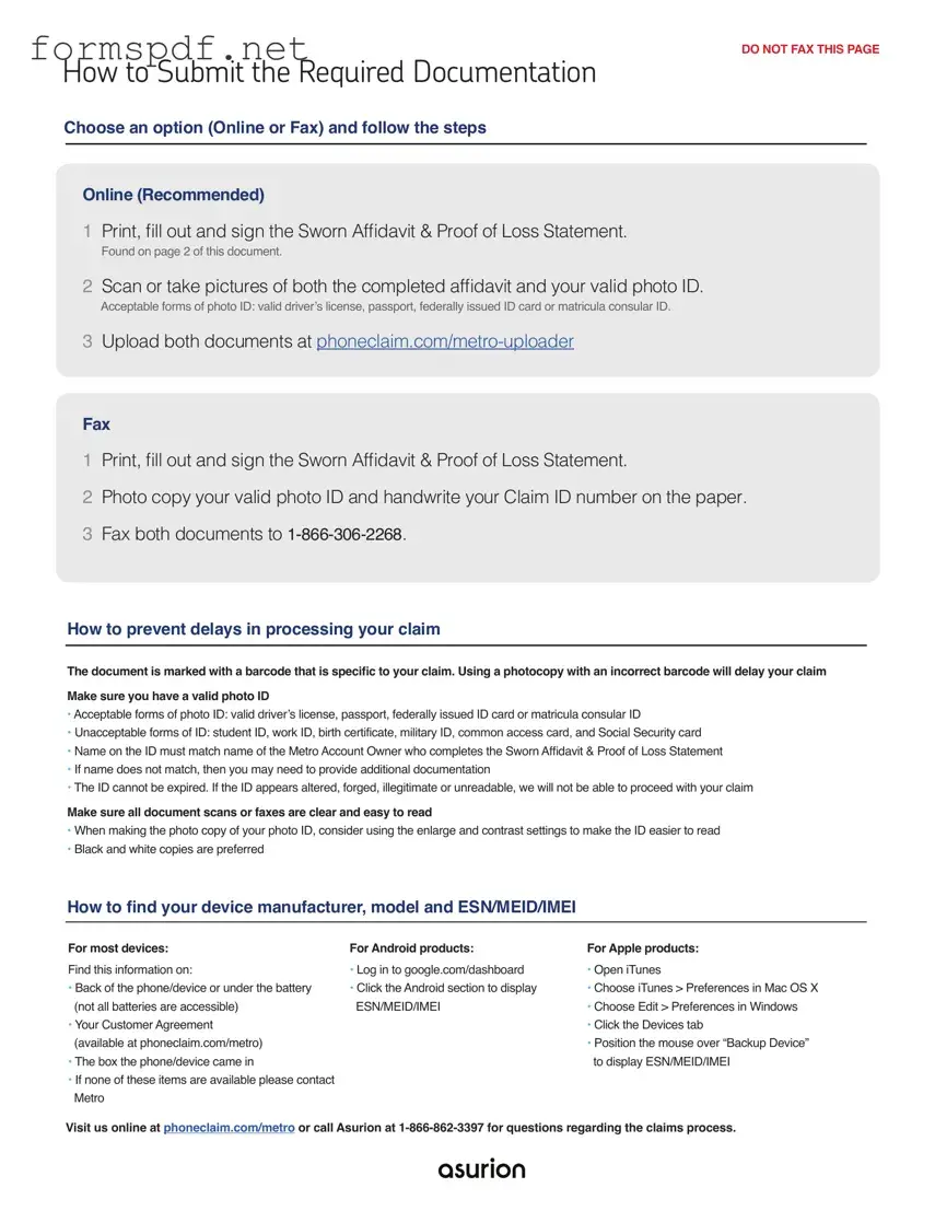 Free Asurion F-017-08 MEN PDF Form