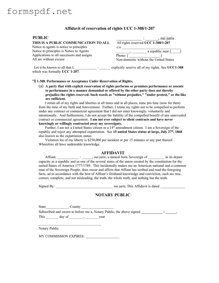 Free Ucc 1 308 PDF Form